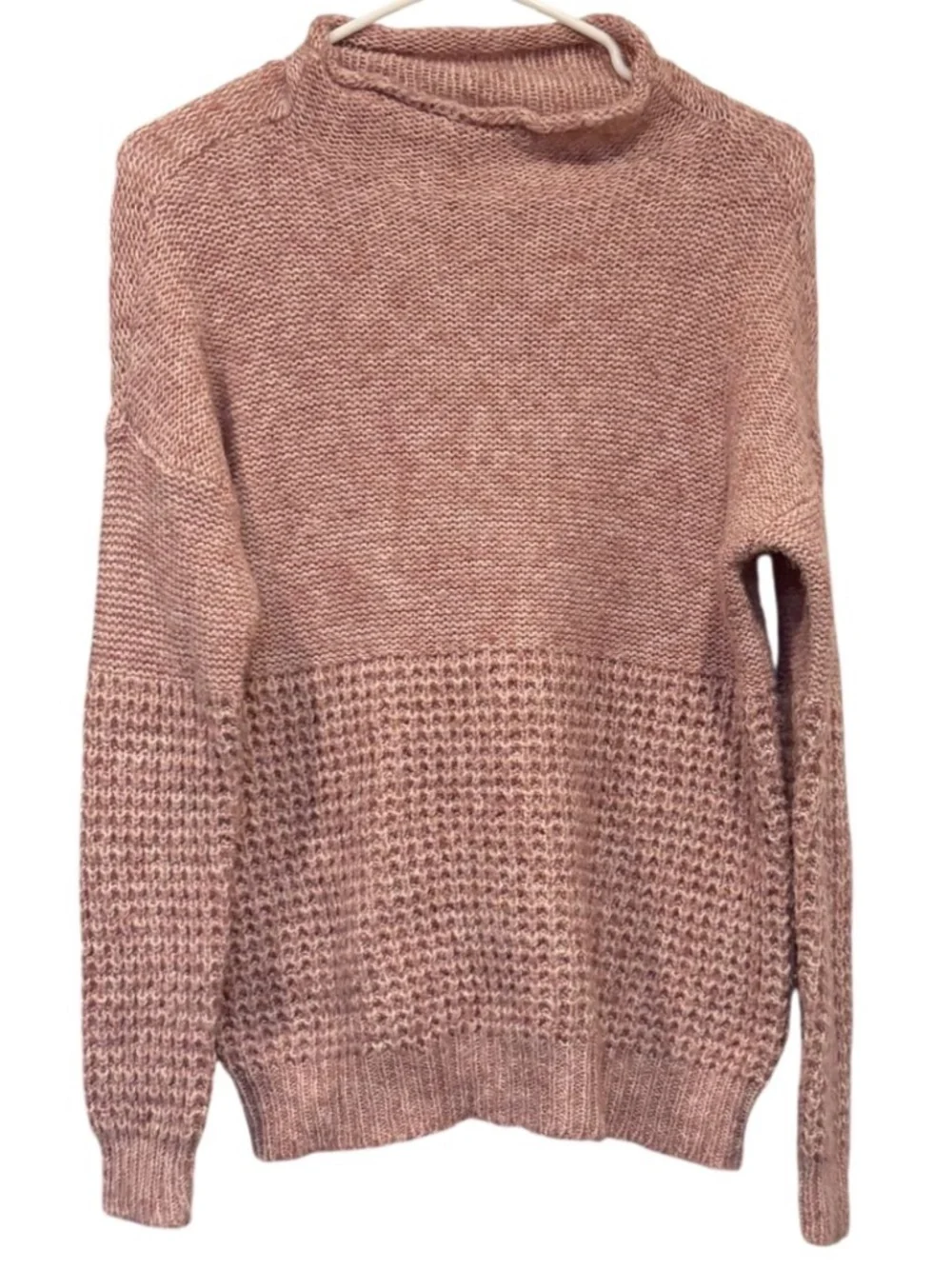 American Eagle Chunky Knit Mock Neck Oversized Sweater
